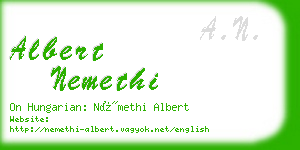 albert nemethi business card